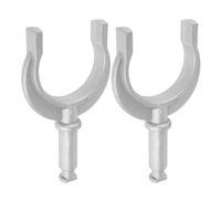 2 Pièces Support de Rame Bateau Verrouillage Latéral, en Aluminium | Montage pour Douille de Dame de Nage, Poteaux 11 ou 17mm, Trous Quatre Millimètres, Finition Argentée