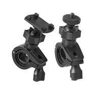 2 Pièces Support de Rétroviseur pour Moto, Guidon, Abs, Réglable | Fixation à Pince, Structure Démontable, Deux Vis, Noir, pour Ateliers et Vélos Électriques