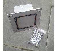 2 pièces Support de Support de Base de Poteau de clôture en Bois, 50 60 70 80 90 100 120 150 200 Mm Ancre de Poteau en béton pour Garde-Corps de Pont/Clôture en Vinyle/Boîte aux Lettres