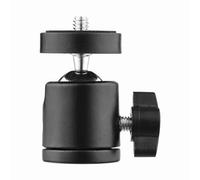 2 pièces Support de trépied à tête sphérique pivotant en Alliage d'aluminium, Adaptateur de Base Rotatif à 360 degrés avec vis Universelle de 1/4 Pouce, pour Appareil Photo DSLR (1-Pack)