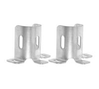 2 Pièces Support de Tube Galvanisé en Fer, Installation Rapide | Pièce Argentée à Finition Galvanisée, Support Stable pour Remplacement Rapide, Usage Atelier et Garage
