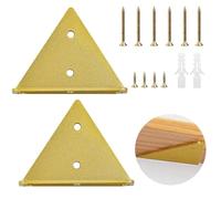 2 Pièces Support D'étagère, Équerre Étagère, Équerre Étagère Murale, Supports Équerre D’étagère, avec Vis, pour étagères, étagères de cuisine, étagères de Salle de Bain, étagères de Présentation