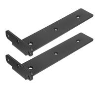 2 Pièces Support D'étagère Triangulaire Mural en Acier Noir 10 | Trou de Vis 9mm et 6mm, Pièce Monobloc, Finition Mate Texturée