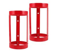 2 Pièces Support Mural Métallique Antidérapant Robuste Rouge Fer | Montage Vertical Solide et Antirouille, Fixation Rapide pour Garage, Atelier et Voiture Sécurisée