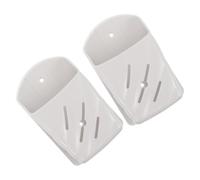 2 Pièces Support Mural pour Télécommandes Blanc en Plastique | Optimisation de L’espace Mural, Design Minimaliste Moderne, Rangement pour Télécommandes et Stylos, Adapté aux Appartements