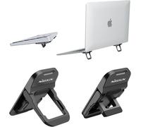 2 pièces Support Ordinateur Portable Angle Réglable, Pliant Invisible Support Ordinateur pour Clavier sans Fil, MacBook Pro/Air, Lenovo, 10-17"" Tablet and Ordinateurs Portable, Noir