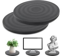 2 Pièces Support Plaque Tournant Rotatif 20cm Plateau Tournant 360 Degré Pivotant Universel Rond Plateau pour Ordinateurs Portables Moniteur TV Haut-parleurs Artisanat Plantes Cuisine