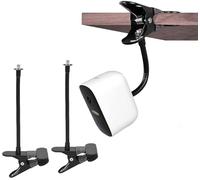 2 pièces support pour caméra, support flexible pour webcam avec pince pour EufyCam2C/2CPro/3/3C, support pour webcam, support pour babyphone, support col de cygne pour EufyCam1/2/3 (Black)