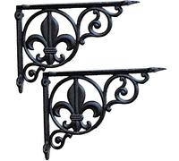 2 Pièces Support pour Étagère,Supports D'étagère en Fonte Rétro Décoratives Support Equerre D'étagere en Fer Forgé Équerres Murale,Supports à Angle Droit,Décor Extérieur pour Balcon de Jardin