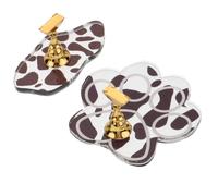 2 Pièces Support pour Nail Art Vache, Présentoir à Ongles, Base | Alliage, Plastique et Résine, pour Sessions de Manucure et Présentation de Pointes, Style Adorable