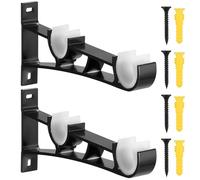 2 Pièces Support Tringle Rideaux, Supports pour Tringles à Rideaux, Support de Tringle à Rideau Murale Réglable en Alliage d'Aluminium pour Tringles à Rideaux de 23 mm à 33 mm