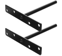 2 Pièces Supports D’étagère Flottante Robustes 6 Pouces en Fer | Fixation Murale Invisible pour Bois, Usage en Rayonnage, Lot de Supports Solides, Format 6 Pouces