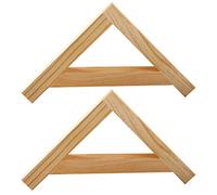 2 pièces Supports d'étagère Bois Massif,Équerre Étagère Mural,Support Triangulaire à Angle Droit 90 degrés L,Mural Équerre pour Étagère,Non Verni,pour Salon Restaurant,Cuisine,Bureau(35x35cm)