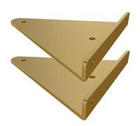 2 Pièces Supports D'étagère Doré Supports d'étagères Invisibles en Métal Équerre Étagère Flottants Triangulaires Étagère Muraux Industriels pour Cuisine Salon (80mm/3.1in)