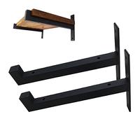 2 pièces Supports d'étagère,Equerre Etagere,Equerre Etagere Murale Industriel de Fixation,Support d'Etagère Mural Rétro, Equerre pour Etagere en Métal avec Vis, Charge Maximale 30kg (35cm/13.8in)
