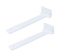 2 pièces Supports D'étagère Flottant Invisible,Étagère Mural Support en Avant et arrière,Tablette Equerres Caché Etageres Murale Dissimulé,Etagere échafaudage pour Chambre (30cm,White)