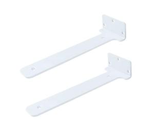 2 pièces Supports D'étagère Flottant Invisible,Étagère Mural Support en Avant et arrière,Tablette Equerres Caché Etageres Murale Dissimulé,Etagere échafaudage pour Chambre (30cm,White)