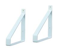 2 Pièces Supports D'étagère Flottants,Equerre Etagere Murale,Supports à Tablettes Angulaires Droits de 90 Degrés,Supports à Tablettes en Métal de Livres,avec Vis,Blanc (25cm)