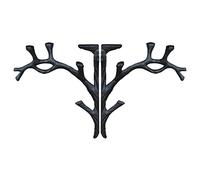 2 Pièces Supports D'étagère Rétro Équerre pour Étagère Décoratives en Métal Supports d'étagères Murales en Fonte, Noir/Vert/Bronze (Black)