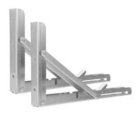 2 Pièces Supports en Acier Inoxydable Pliables Intérieure | Installation Facile, Usage Professionnel, Argenté, Solution Polyvalente pour Rangement, Fixation Discrète et Stable