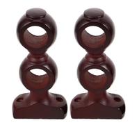 2 Pièces Supports Muraux en Bois pour Tringle à Double Support | Fixation à Double Équerre, Usage Salon et Montage Diy, pour Tige 28 à 35mm