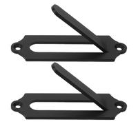 2 Pièces Supports Muraux en Métal Noir Style Rustique Moderne | Support Mural Robuste et Gain de Place, Crochet D’installation Inclus, Adapté aux Têtes de Bétail et Taxidermie
