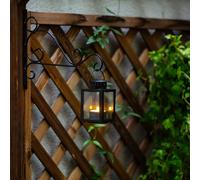 2 Pièces Supports Panier Suspendus Extérieur,Crochets Jardin Métal Noir,Crochets Clôture 25cm Longueur pour Paniers Suspendus pour Mangeoires À Oiseaux Planteurs Lanternes Carillos Éoliens