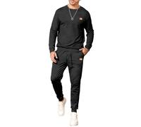 2 PièCes SurvêTement Homme Manches Longues Sweatshirts + Pantalon Jogging Set Combinaison Automne Hiver Outdoor Montagne RandonnéE Chaud Casual DéContractéS Confortable Couleur Unie Sweatshirts