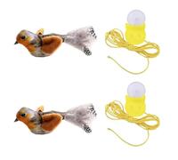 2 Pièces Suspendue Birdie Jouet Chat Interactif, Jouet Chat Interactif Porte Suspendue, Jeux Jouet pour Chat pour l'exercice du Chat, Porte Suspendue Birdie Jeu Chaton, Jouets en Peluche