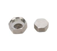 2 pièces système d'irrigation de jardin 1/2 "3/4" 1 "embout fileté femelle avec rondelle en caoutchouc tuyau de plomberie accessoires raccord de réservoir d'eau(Silver-02)