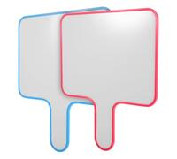 2 pièces Tableau Blanc Portable Double Face Poignée, Effaçable | Surface Lisse en PET et ABS, Bords Doux, Format Fin, pour Juges, Enchères, Cours ou Événements Sportifs