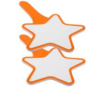 2 Pièces Tableau Blanc Portatif à Réponse Rapide, Écume Orange | Face Unique, Usage Simple et Pratique, Format à Main, pour Élèves, Juges et Jeux de Réponse