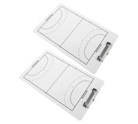 2 Pièces Tableau de Handball Double Face Blanc en Pvc