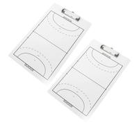 2 Pièces Tableau de Handball Effaçable, Double Face | PVC Blanc, Pince pour Feuilles, Rangement Stylo, Usage Intérieur, Marqueur et Effaceur