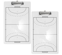 2 Pièces Tableau de Handball Réutilisable PVC Blanc | Double Face, Emplacement pour Stylo, Marqueur et Effaceur, pour Entraînement en Salle et Feuilles