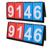 2 Pièces Tableau de Score Manuel Pliable à Quatre Chiffres, Double face | Visibilité des Deux Côtés, Montage Facile, Inclinaison Réglable, Patins Antidérapants, pour Matchs de Ligue et École