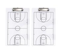 2 Pièces Tableau D'écriture Basket Blanc Pvc pour Entraîneur