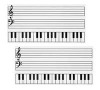 2 Pièces Tableau Magnétique Souple Musicale, Effaçable, Caoutchouc | Feuille Réutilisable à Cinq Lignes, Dos Aimanté, pour Studios et Espaces D'entraînement, Usage Familial