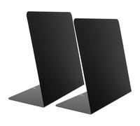 2 Pièces Tableau Mémo de Table Double Face, en Fer Noir | Surface Mate Solide, Support Chevalet Stable, pour Notes et Marqueurs Effaçables, Familles et Enseignants