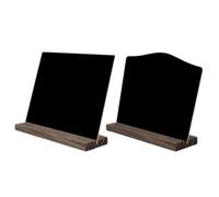 2 Pièces Tableau Noir avec Chevalet Amovible de Table Petit | Affichage Portable, Étiquette Réutilisable, Style Rustique Campagne, Noir, pour Commerçants et Cafés Couleur Aléatoire