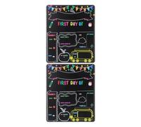 2 Pièces Tableau Noir Double Face Réutilisable, en Bois | Surface Lisse, Écriture à Craie et Effaçage Facile, Format Rectangulaire pour Photos et Classe