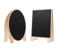 2 pièces Tableau Noir Réutilisable Double Face en Bois 20x13,5x1,5cm | Design Vertical, Base Solide, Bords Lisses, pour Numéros de Table, Menus, Classe ou Mariage