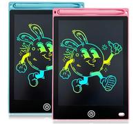 2 Pièces Tablette d'écriture de 8,5 Pouces Coloré, Effaçable et réutilisables, Jouets éducatifs Enfant 3 4 5 6 7 Ans, Cadeaux D'anniversaire de Noël pour filles Garçons (Rose+Bleu)