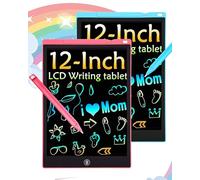 2 Pièces Tablette d'écriture LCD de 12 Pouces Coloré,Effaçable Et réutilisables,pour Filles de2 3 4 5 6 7 Ans Tablette Dessin Enfant,Jouet Educatif de Filles et Garçons, Cadeaux d'anniversaire Noël