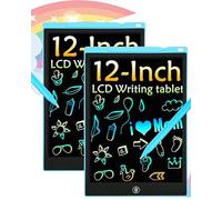 2 Pièces Tablette d'écriture LCD de 12 Pouces Coloré,Effaçable Et réutilisables,pour Filles de2 3 4 5 6 7 Ans Tablette Dessin Enfant,Jouet Educatif de Filles et Garçons, Cadeaux d'anniversaire Noël