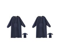 2 Pièces Tablier Imperméable à Manches Longues, Unisexe | Tissu Polyester Hydrofuge, Poche Avant Spacieuse, Liens au Dos, Usage Quotidien pour Peintures et Outils