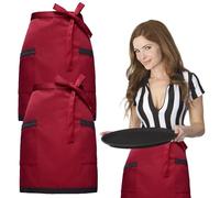 2 Pièces Tablier Taille avec 2 Poches pour Hommes Femmes,44x69cm Court Demi Tabliers,Ajustable Chef tablier de Cuisine,tabliers de Serveur Serveuse pour Maison Cuisiner Restaurant Café Bar Bistro (03)