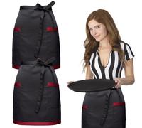 2 Pièces Tablier Taille avec 2 Poches pour Hommes Femmes,44x69cm Court Demi Tabliers,Ajustable Chef tablier de Cuisine,tabliers de Serveur Serveuse pour Maison Cuisiner Restaurant Café Bar Bistro (01)
