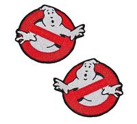 2 Pièces Tactique Ghostbuster Fantôme Emblème à Repasser ou à Coudre Militaire Patch pour Tactique Airsoft Cosplay Cycliste Vêtements Sac À Dos Uniforme Gilet Couverture Pour Chien