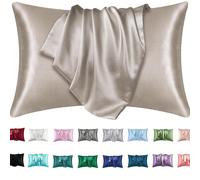 2 Pièces Taie D'oreiller Pour Cheveux Et Peau , Satin De Soie Taie D'oreiller Taies D'Oreiller Set De 2 , Soyeux Taie D'oreiller Avec Enveloppe Fermeture 50*75,48cm*74cm,50cm*66cm,51cm*91cm,50cm*102cm